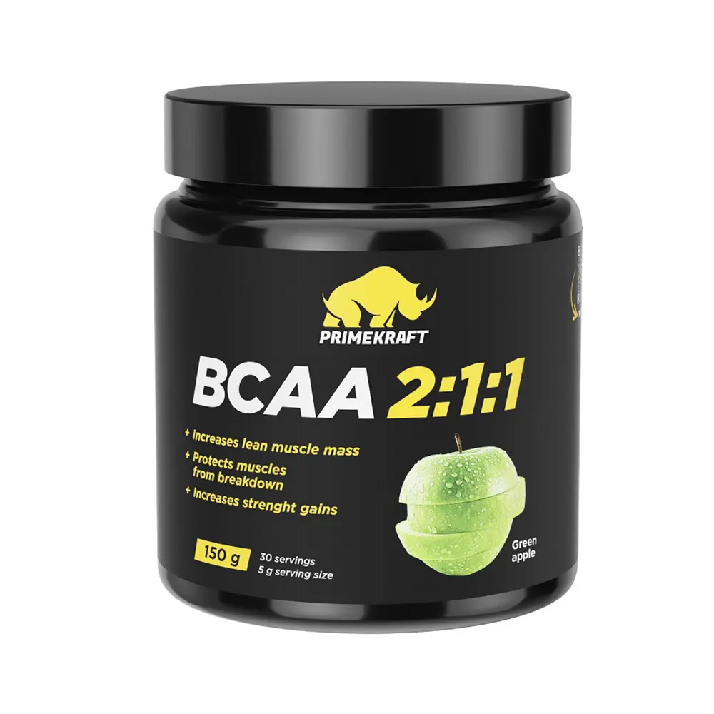 Аминокислоты BCAA PrimeKraft Ultimate (Зеленое яблоко), 200 г