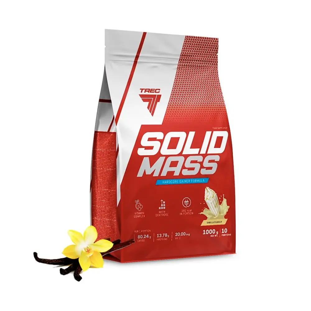 Гейнер Trec Nutrition Solid Mass (Ваниль), 1000 г