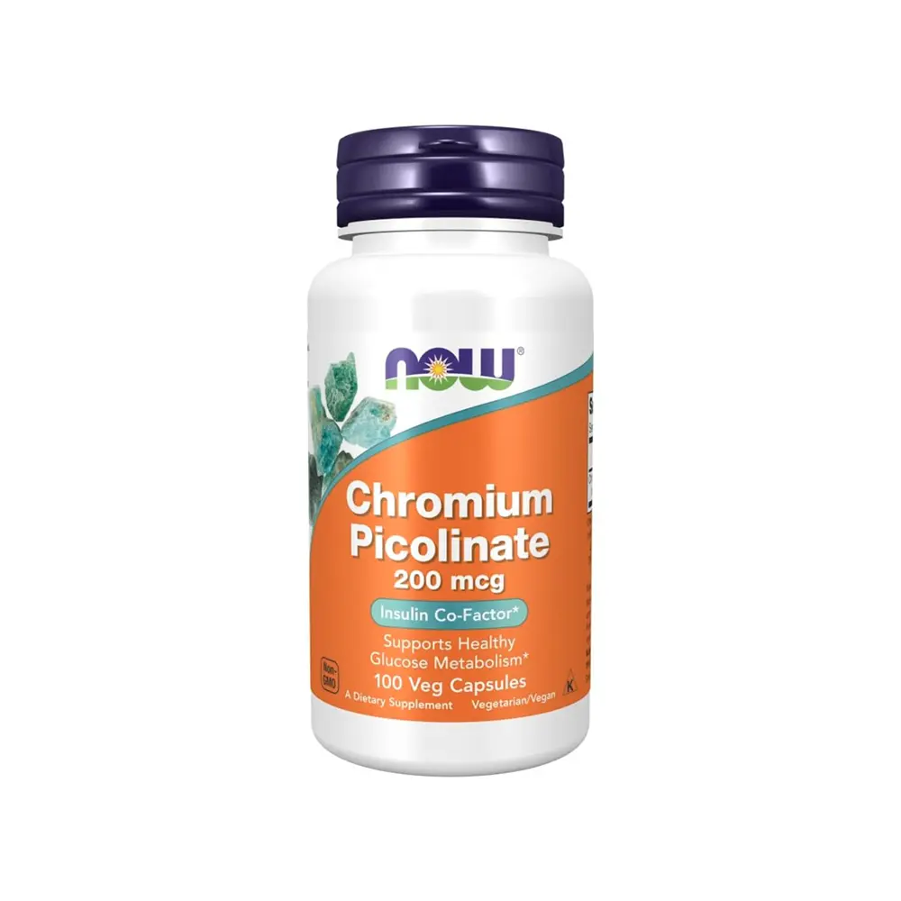 Пиколинат хрома NOW Foods Chromium Picolinate 200 mcg, 100 капс