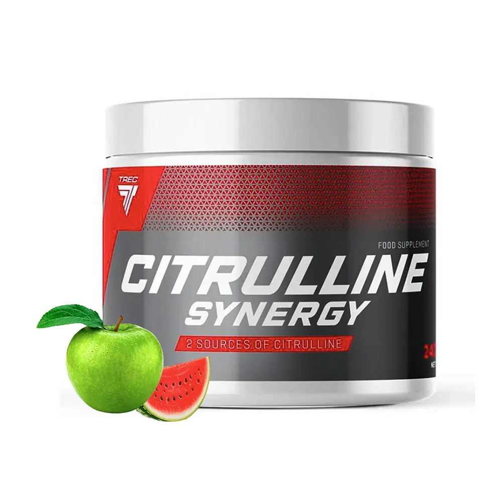 Цитруллин Trec Nutrition Citrulline Synergy (Арбуз-яблоко), 240 г