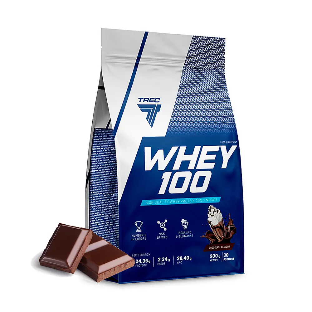 Протеин Trec Nutrition Whey 100 (Шоколад), 900 г