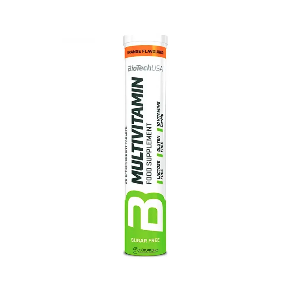 Витамины шипучие BioTechUSA Multivitamin Effervescent (Апельсин), 20 табл