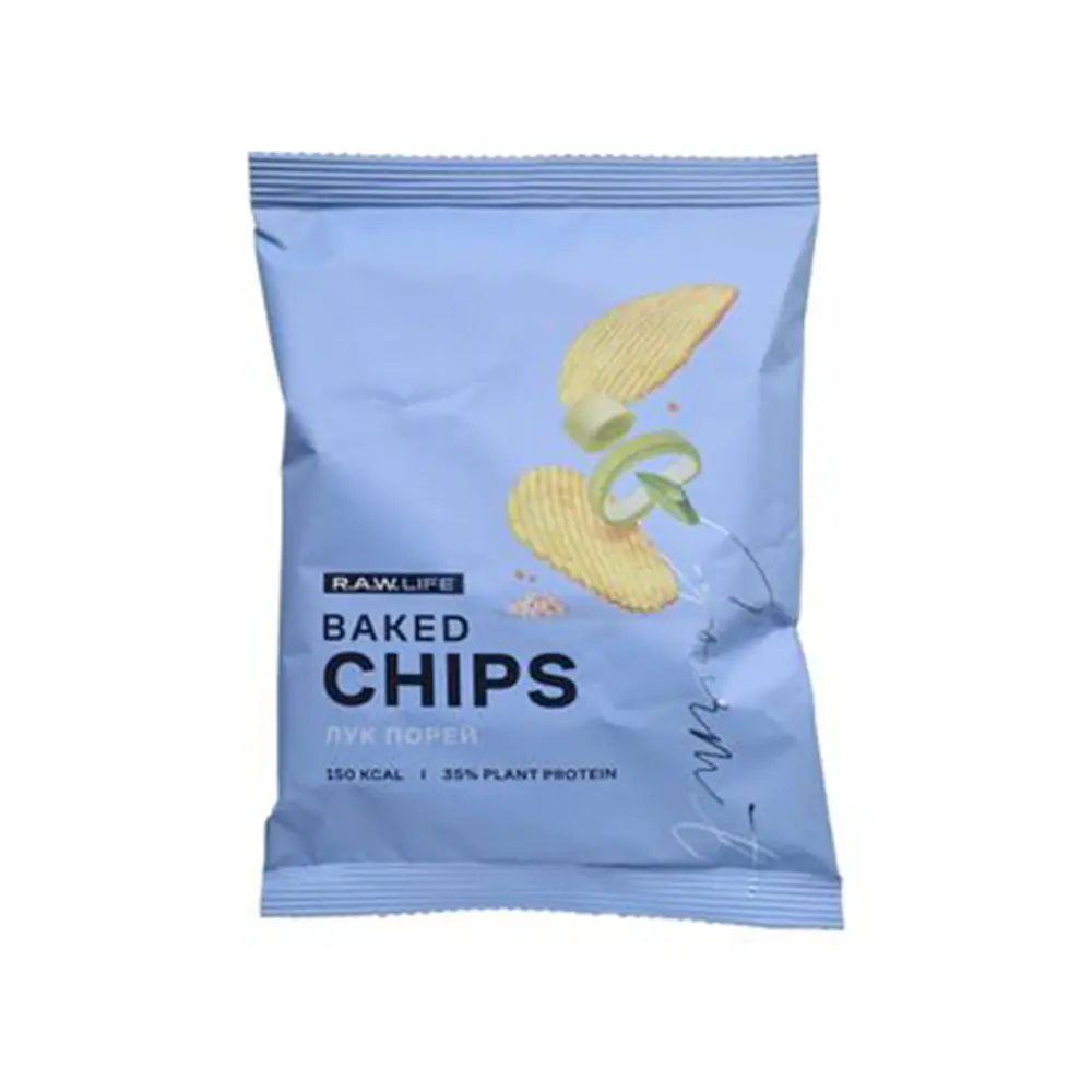 Рисовые чипсы R.A.W.LIFE Baked Chips (Лук-порей), 35 г
