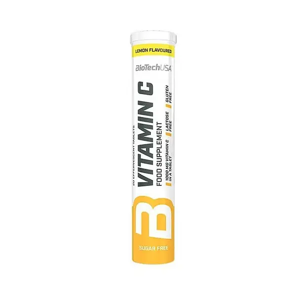 Витамин С шипучий BioTechUSA Vitamin C Effervescent (Лимон), 20 табл